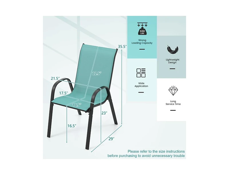 Slickblue 4-Piece Patio Chair Set with All-Weather Fabric for Outdoor Use