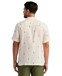 Cubavera Men's Pineapple Embroidered Shirt