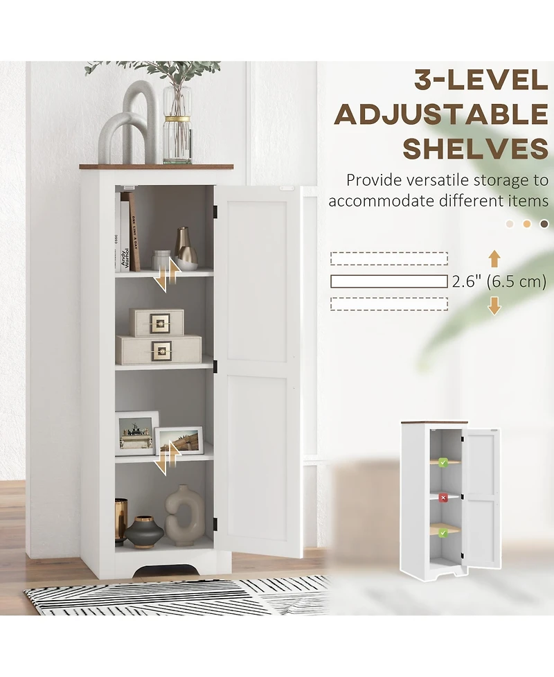 Homcom Farmhouse Storage Cabinet with Adjustable Shelf Barn Door,