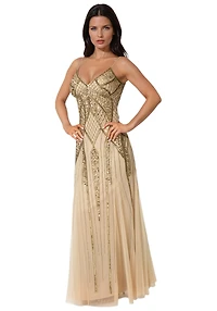 Bebe Women's Beaded Gown