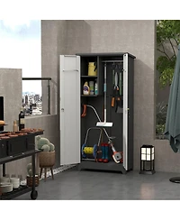 Clihome Outdoor Waterproof Storage Cabinet with Shelves