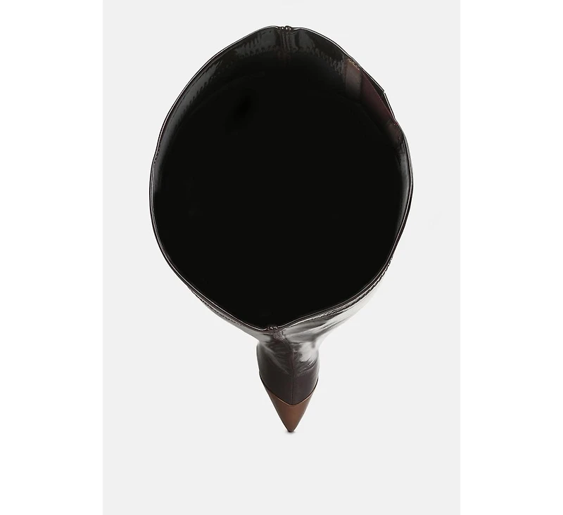 Chimes High Heel Patent Long Boots