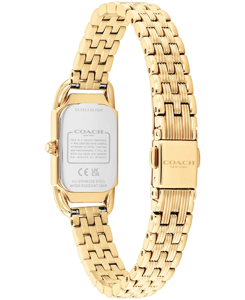 Coach Women's Cadie Gold Tone Stainless Steel Bracelet Watch, 17.5mm