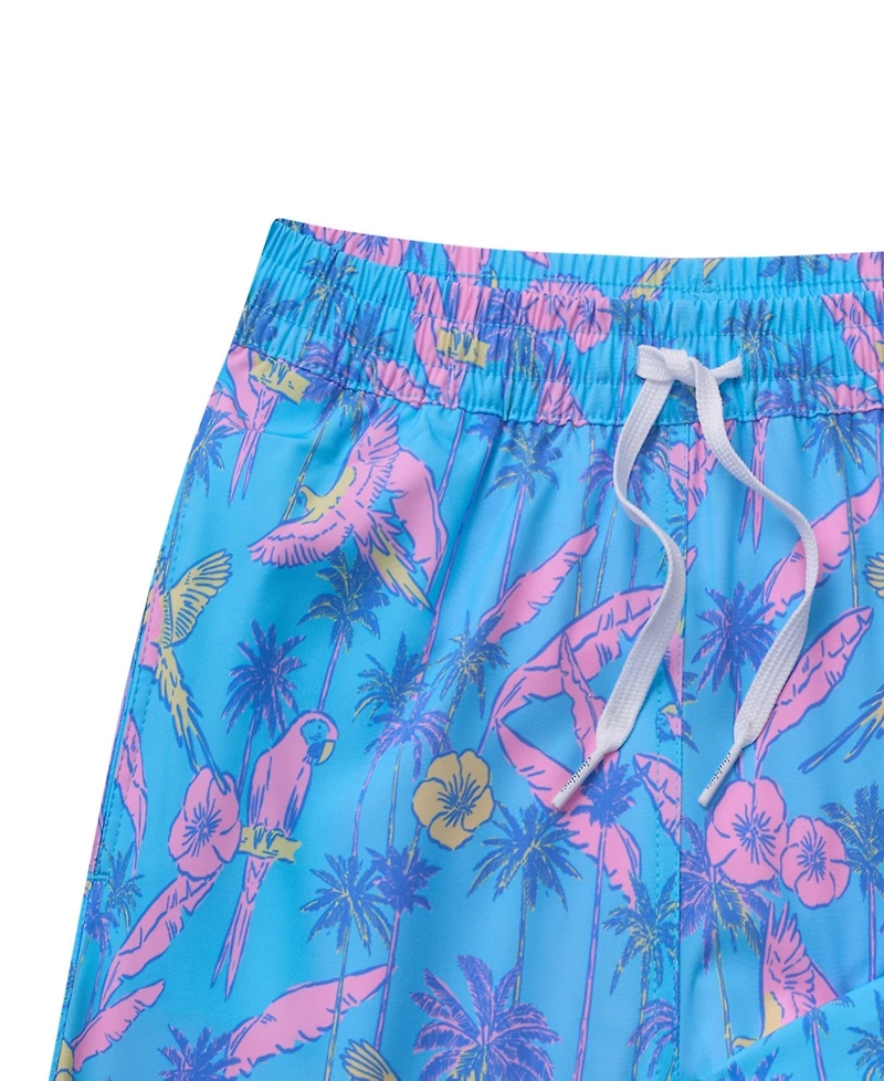 Chubbies Boys' 7-20 The Great Pink Sharks Flock Parties Swim Trunk