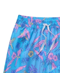 Chubbies Boys' 7-20 The Great Pink Sharks Flock Parties Swim Trunk