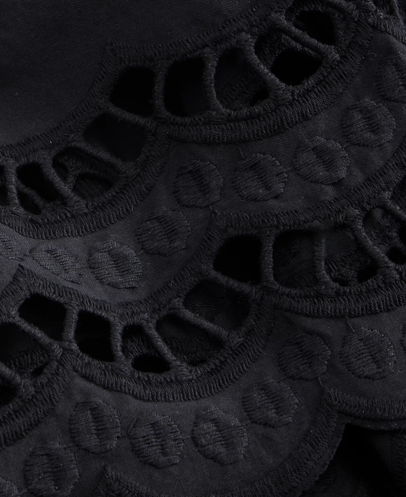 On 34th Women's Eyelet Puff Sleeve Ribbed Knit Top, Macy's Exclusive