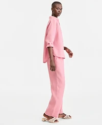 Charter Club Women's 100% Linen Drawstring Pants, Created for Macy's