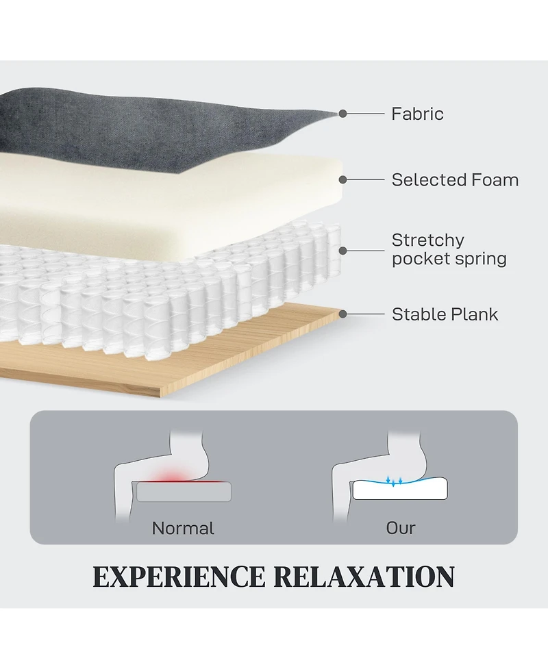 Homcom Wide Swivel Rocker Recliner, Overstuffed Reclining Sofa