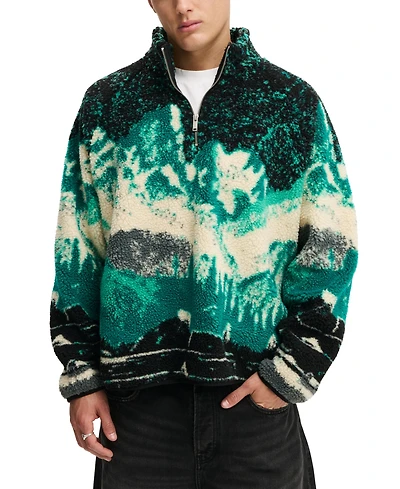 Cotton On Men's Teddy Quarter-Zip Sweater