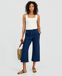 Style & Co Women's Cropped High Rise Wide-Leg Jeans, Macy's Exclusive
