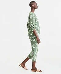 Charter Club Women's Lined Printed Cropped Pants, Macy's Exclusive