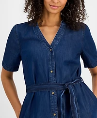 Style & Co Women's Denim Midi Tiered Dress, Macy's Exclusive