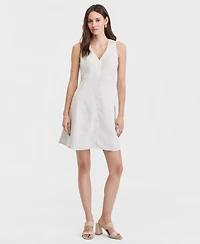 On 34th Women's Linen-Blend V-Neck Mini Dress, Macy's Exclusive