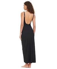 Beyond Control Women's Solid Essentials Long Twist Swim Skirt