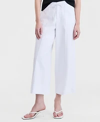 On 34th Women's High-Rise Cropped Linen-Blend Wide-Leg Pants, Macy's Exclusive