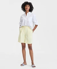 On 34th Women's High-Rise Crepe Bermuda Shorts, Macy's Exclusive