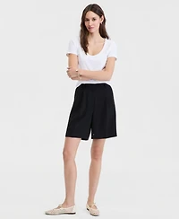 On 34th Women's High-Rise Crepe Bermuda Shorts, Macy's Exclusive
