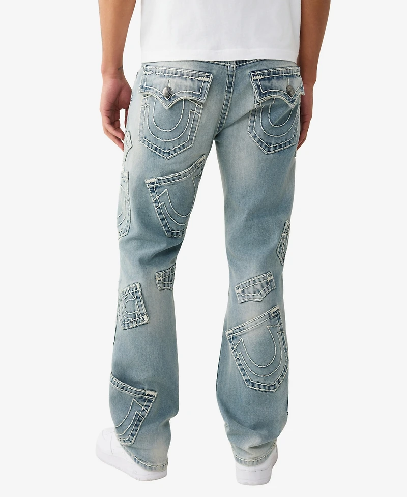 True Religion Men's Ricky Multi-Pocket Super T-Straight Jeans