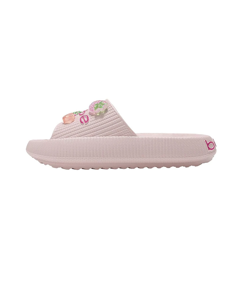 Bebe Little Girls Girls Eva Slide – Lightweight Comfy Slide Sandals with Fruit Charms