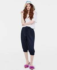 Women's Satin Hoodie T-Shirt, Macy's Exclusive- Molly Rogers Capsule Collection