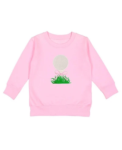 Sweet Wink Big Girls Golf Tee Bow Patch Sweatshirt