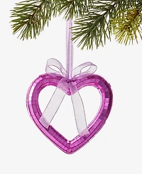 Holiday Lane Disco Brights Plastic Heart Ornament, Macy's Exclusive