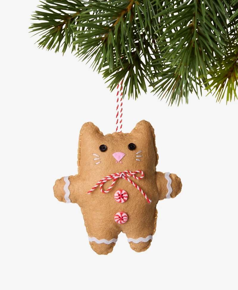 Holiday Lane Pets Felt Cat Ornament, Macy's Exclusive