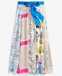 Women's Spliced-Print Maxi Skirt- Molly Rogers Capsule Collection
