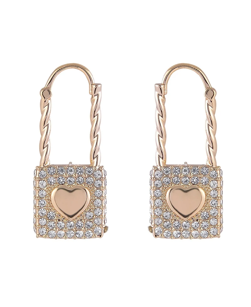 Hallmark Heart & Stone Lock Earrings