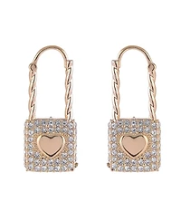 Hallmark Heart & Stone Lock Earrings
