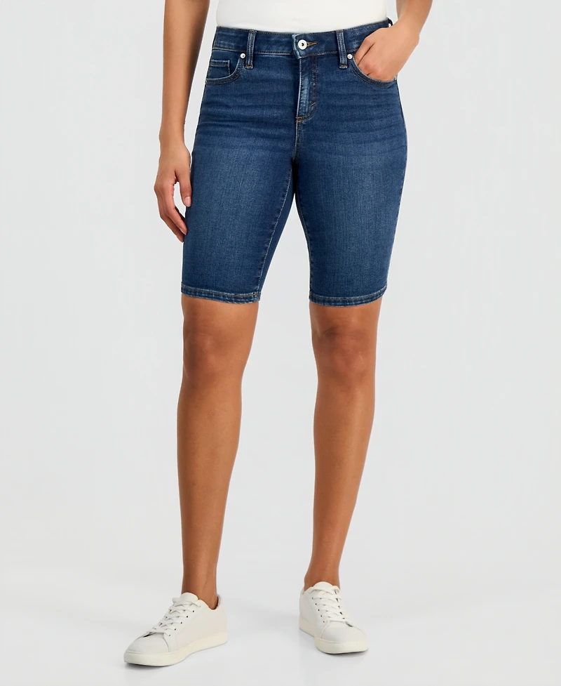 Style & Co Women's Mid-Rise Denim Bermuda Shorts, Macy's Exclusive