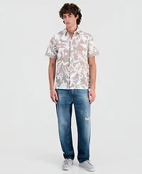 Guess Men's Allover Print Button-Up Shirt