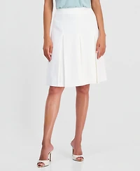 Kasper Petite Pleated Flare Midi Skirt