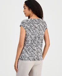 Kasper Women's Sleeveless Knotted-Neck Top