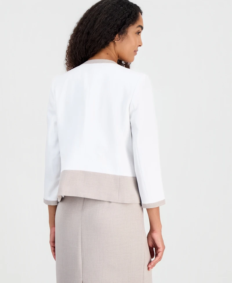 Kasper Women's Open-Front Border Jacket