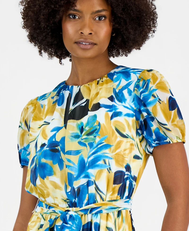 Kasper Women's Printed Tiered Midi Dress