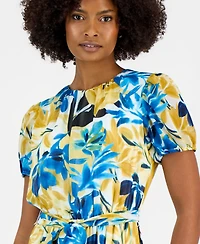 Kasper Women's Printed Tiered Midi Dress