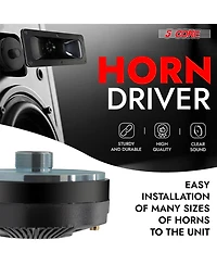 5 Core Compression Driver 135W Rms 8 Ohm Titanium Horn Throat Tweeter Speaker 18 Tpi Threading - 2PCS