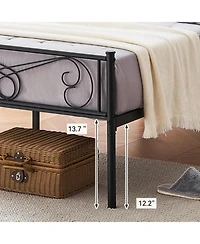 gaomon Bed Frame with Headboard and Footboard for Girls, Bed Metal Platform with Steel Slat Support, Mattress Foundation with Storage