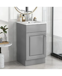 Sillysis Bathroom Vanity with Sink, Painted Mdf Cabinet, Soft Close Door, Adjustable Shelf & Organizer for Small Spaces