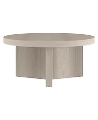 Hudson & Canal Holm 32" Wide Round Fluted Coffee Table