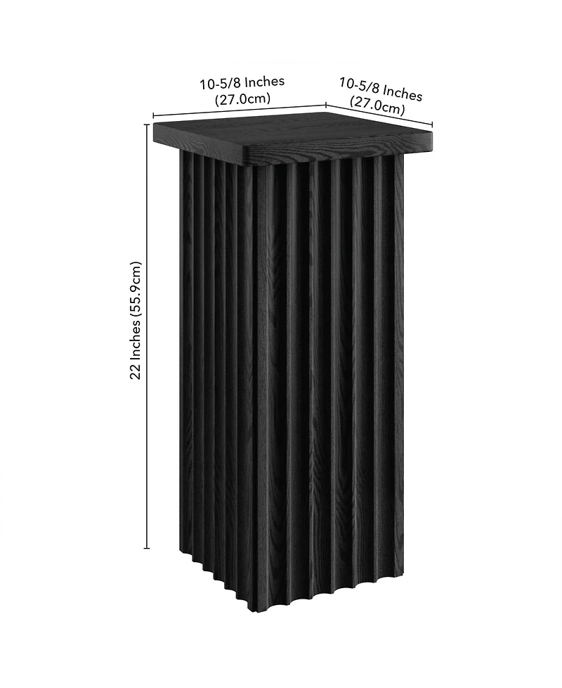Hudson & Canal Bourne 22" Wide Square Fluted Side Table