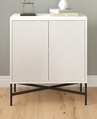 Hudson & Canal Brighton 28" Wide Rectangular Fluted Accent Cabinet