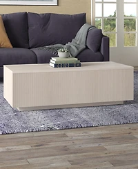 Hudson & Canal Reyes 48" Wide Rectangular Fluted Coffee Table