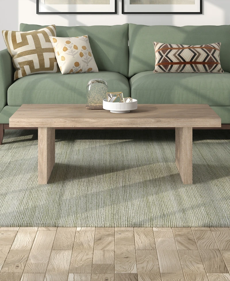 Hudson & Canal Soren 48" Wide Rectangular Fluted Coffee Table