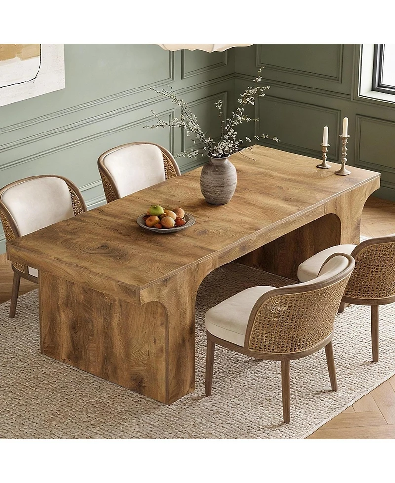 Tribesigns Large Dining Table for 6-8 People, 70.9" Long Wooden Kitchen Dinner Table
