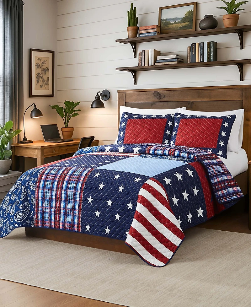 Avanti Americana Reversible 3-Pc. Quilt Set