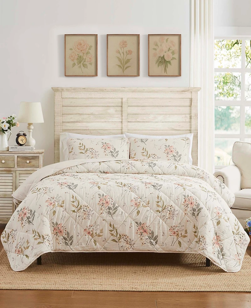 Avanti Wildflowers Reversible 2-Pc. Quilt Set, Twin