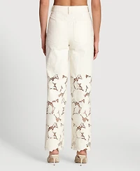 Pant Embroidered Cutout