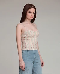 Avec Les Filles Women's Sweetheart Neck Mini Top